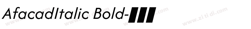 AfacadItalic Bold字体转换